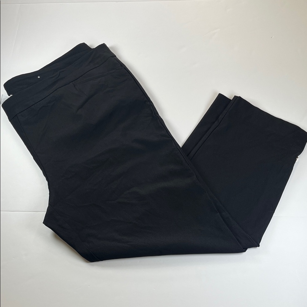 Chico’s Women’s Black Stretch Pants With Pockets and Ankle Rivets Sz 20R